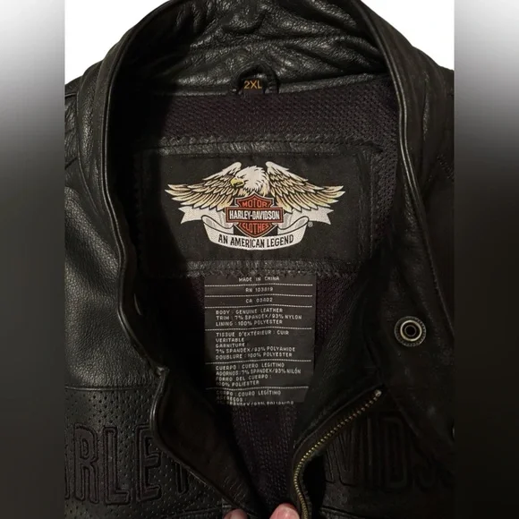 Harley Davidson’s Men’s Leather Jacket size 2XL - Picture 8 of 10